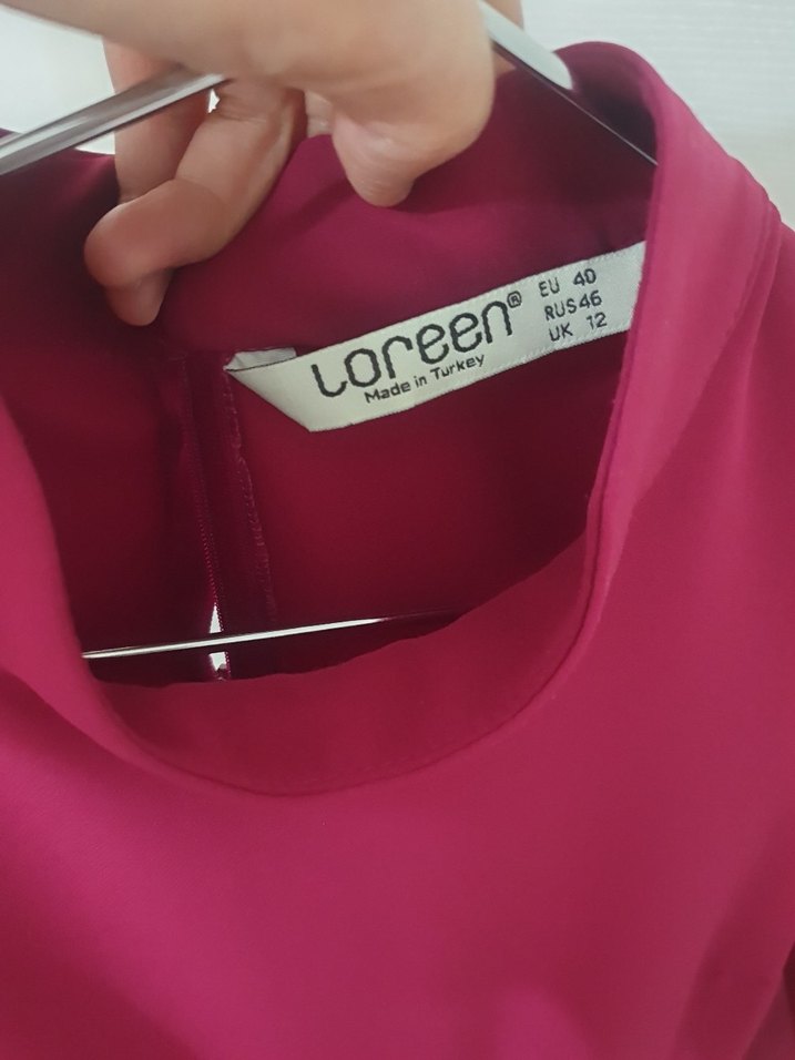 Bordo Pilili Uzun Kollu Uzun Elbise - Görsel 4