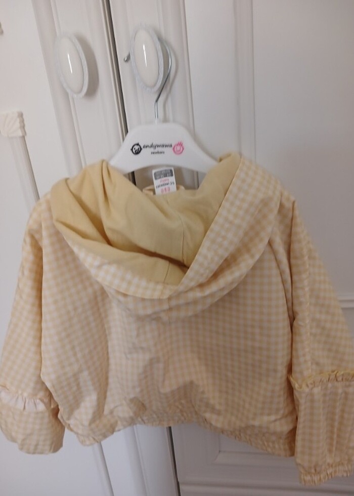 Lcw mevsimlik sarı ekoseli ceket - Görsel 2