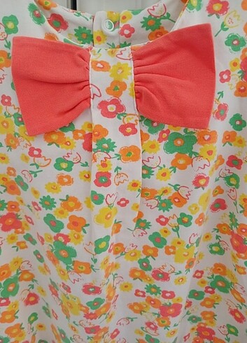 Kiz bebek keten yazlik takim  ve romper tulum 9-12 - Görsel 4