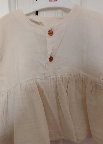 Kiz bebek keten yazlik takim  ve romper tulum 9-12 - Görsel 5