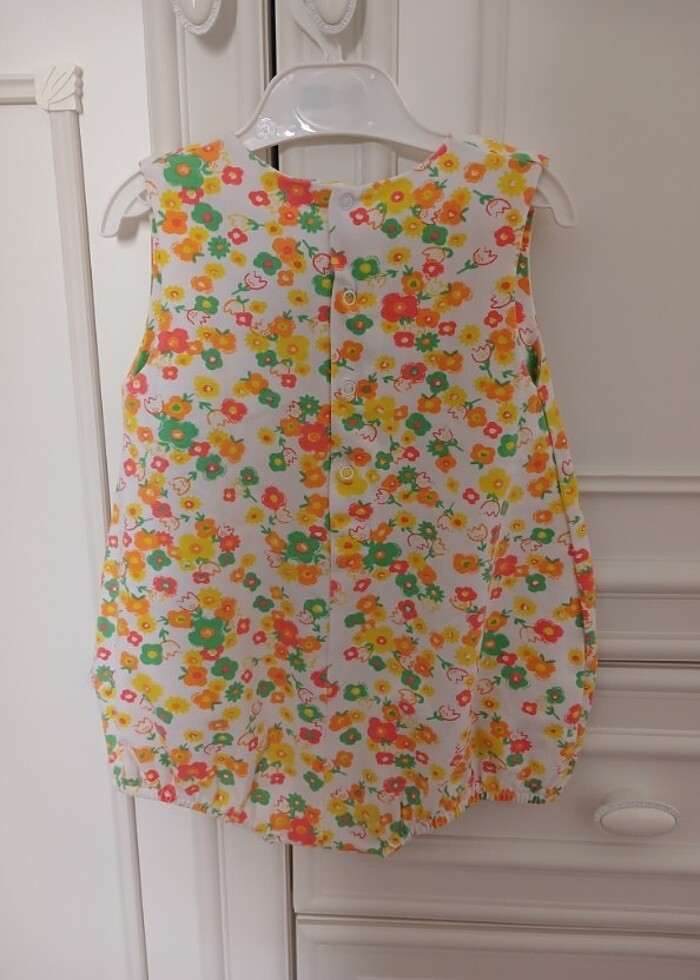 Kiz bebek keten yazlik takim  ve romper tulum 9-12 - Görsel 3