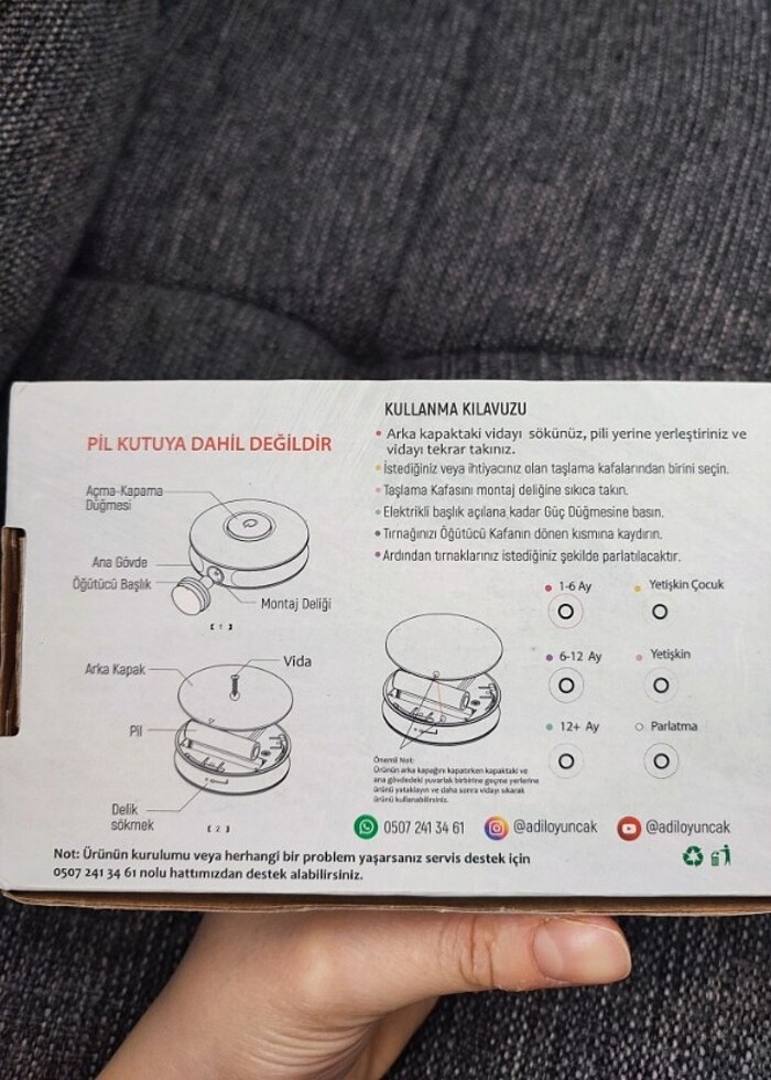 PİLLİ TIRNAK TÖRPÜSÜ MANİKÜR SETİ - Görsel 3