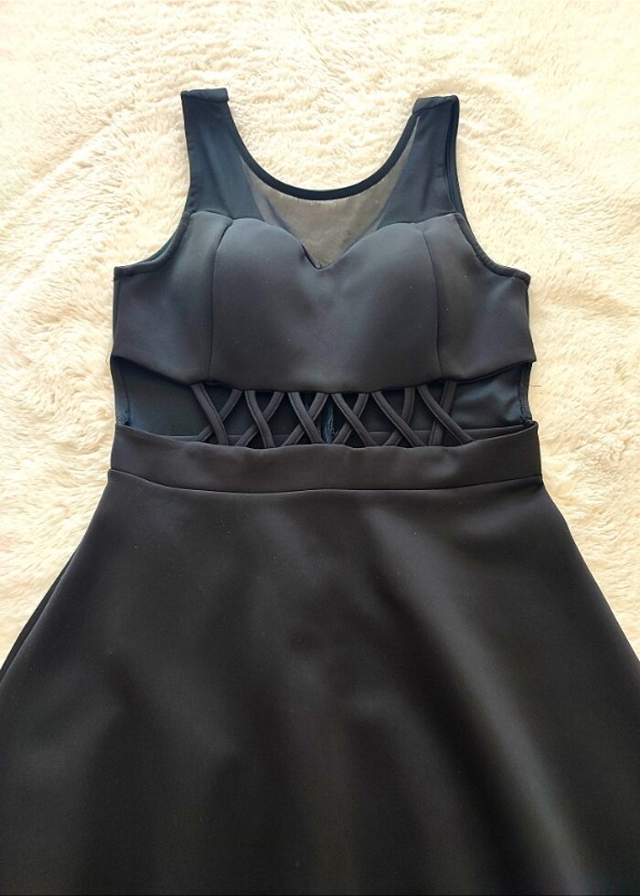 Siyah Gece Elbisesi - Görsel 5