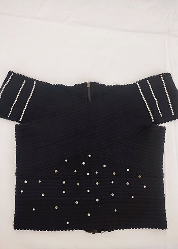 TAŞ İŞLEMELİ SİYAH BÜSTİYER - Görsel 3