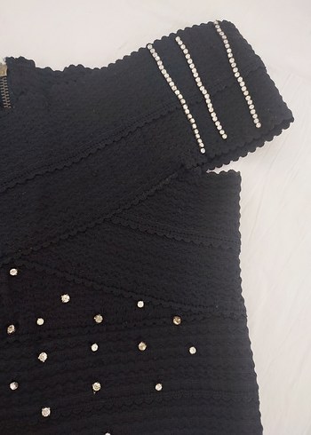 TAŞ İŞLEMELİ SİYAH BÜSTİYER - Görsel 7