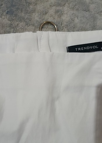 Trendyol & Milla Kadın Beyaz Keten Mini Bluz