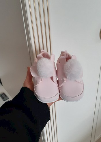 Pembe Kürklü Kız Bebek İlk Adım ev Ayakkabısı - Görsel 3