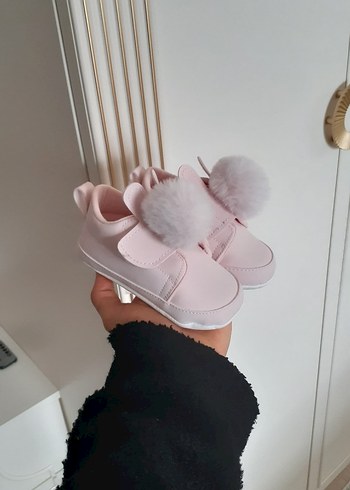 Pembe Kürklü Kız Bebek İlk Adım ev Ayakkabısı - Görsel 5