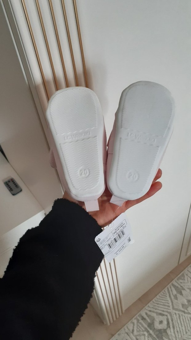 Pembe Kürklü Kız Bebek İlk Adım ev Ayakkabısı - Görsel 4