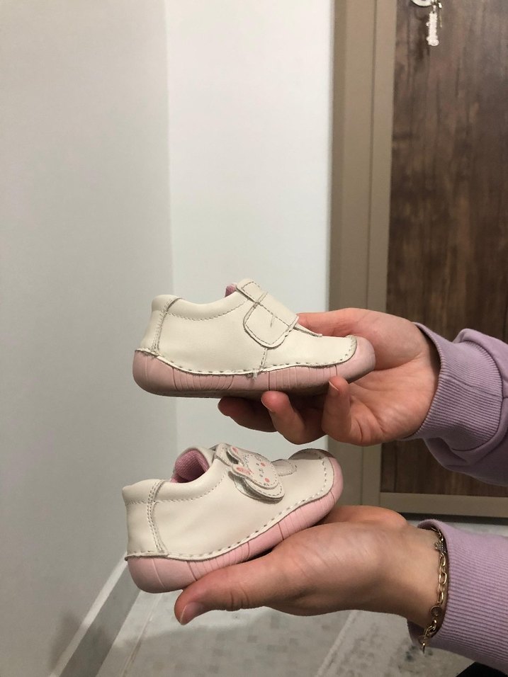 Kız Bebek İlk Adım Ayakkabısı Beyaz - Görsel 2