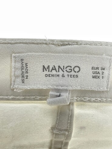 34 Beden beyaz Renk Mango Jean / Kot %70 İndirimli.
