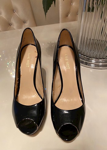 Siyah Rugan Platform Topuklu Stiletto - Görsel 3