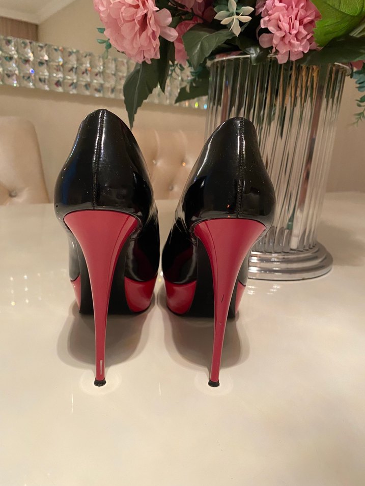 Parlak Kırmızı Platform Topuklu Kadın Stiletto - Görsel 5