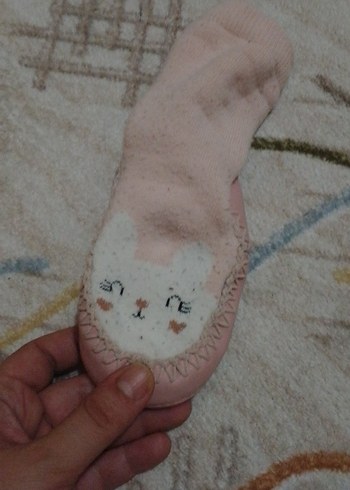 Kız Çocuk Pembe Örgü Sıcak Terlik - Görsel 3