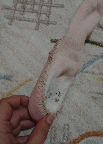 Kız Çocuk Pembe Örgü Sıcak Terlik - Görsel 4