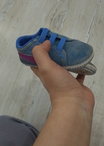 Mavi Erkek Bebek İlk Adım Ayakkabısı Velcro - Görsel 3