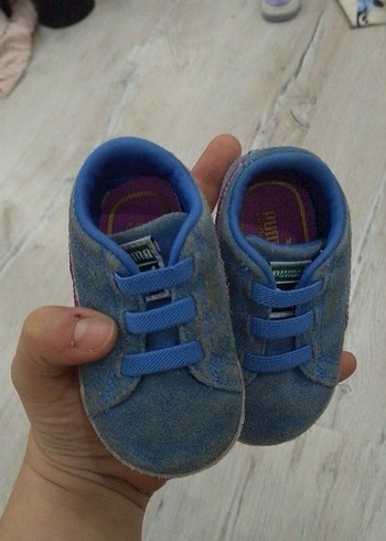 Mavi Erkek Bebek İlk Adım Ayakkabısı Velcro - Görsel 2