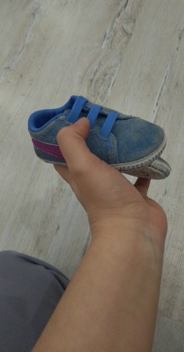 Mavi Erkek Bebek İlk Adım Ayakkabısı Velcro - Görsel 3