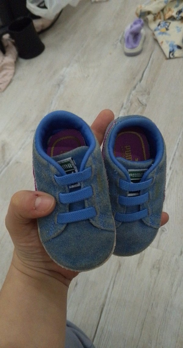Mavi Erkek Bebek İlk Adım Ayakkabısı Velcro - Görsel 2
