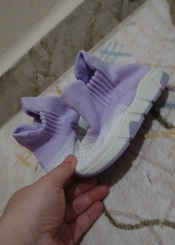 Kız Çocuk Mor Elastik Spor Ayakkabı - Görsel 2