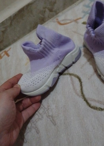 Kız Çocuk Mor Elastik Spor Ayakkabı - Görsel 4