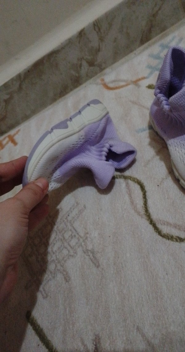 Kız Çocuk Mor Elastik Spor Ayakkabı - Görsel 5