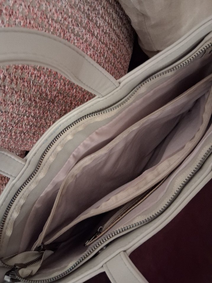 Sıfır krem bej çanta - Görsel 3