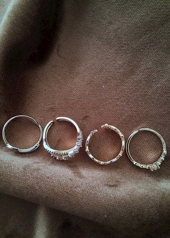 4'lü altın yüzük seti - Görsel 2