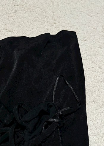 Siyah  bershka  elbise - Görsel 8