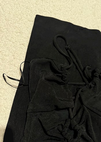 Siyah  bershka  elbise - Görsel 3