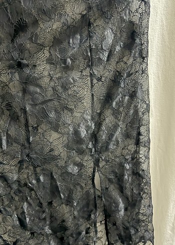 H&M Dantel Detaylı Siyah Midi Hamile Eteği - Görsel 2