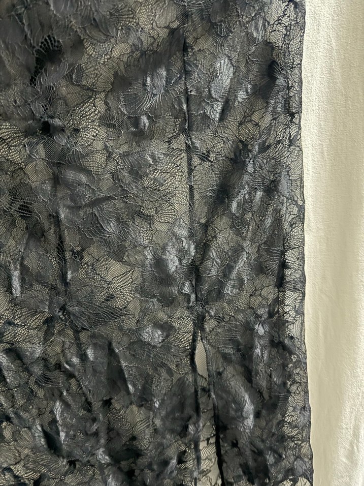 H&M Dantel Detaylı Siyah Midi Hamile Eteği - Görsel 2