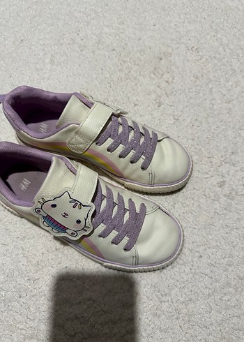 H&M Kız Çocuk Mor Bağcıklı ve Cırtlı Spor Ayakkabı - Görsel 4