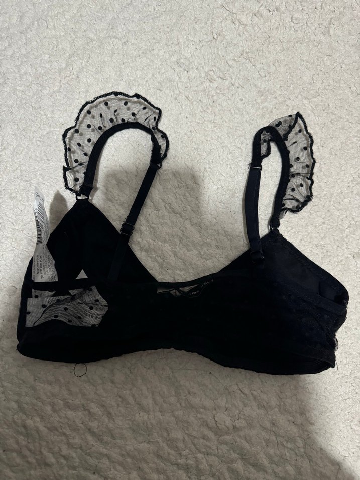 Stradavarıus Siyah Gotik Parisian Midi Bralet - Görsel 3