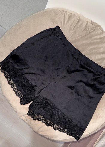 Lc waikiki Dantel Detaylı Siyah Kadın Şort