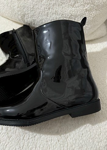 Siyah Rugan Kadın Stiletto Bot - Görsel 5