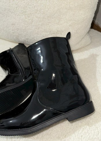 Siyah Rugan Kadın Stiletto Bot - Görsel 6