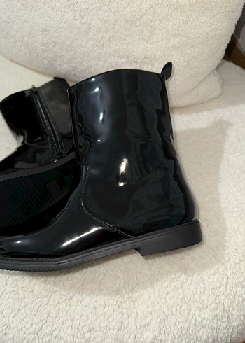 Siyah Rugan Kadın Stiletto Bot - Görsel 7