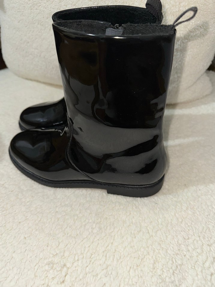 Siyah Rugan Kadın Stiletto Bot - Görsel 3