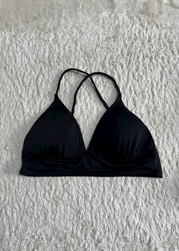 s Beden Siyah İnce Askılı Kadın Bikini Üstü