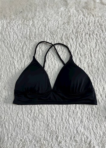 Siyah İnce Askılı Kadın Bikini Üstü