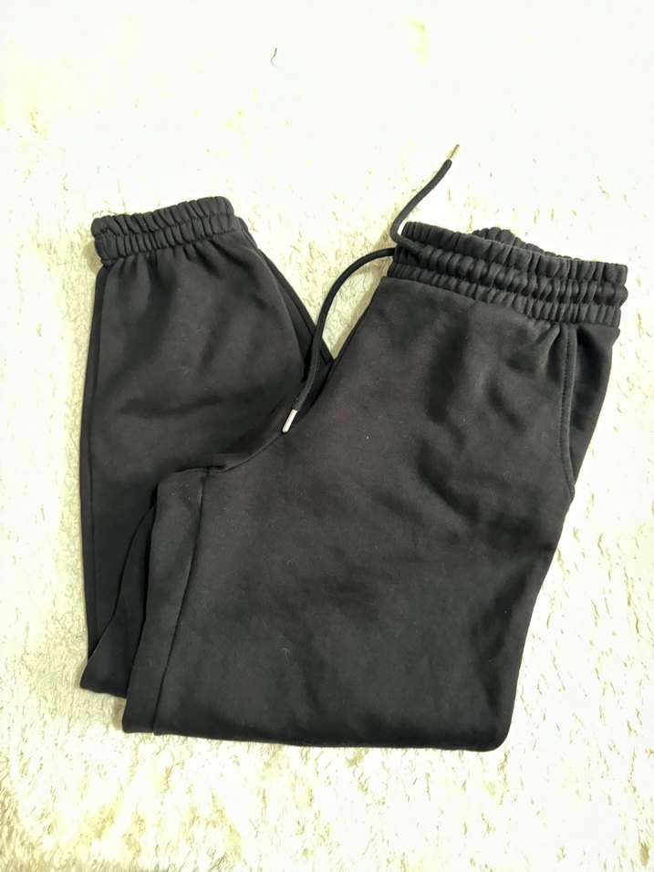 Siyah Rahat Kesim Kadın Eşofman Altı - Görsel 3