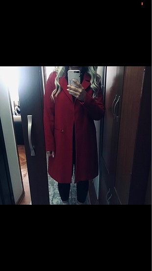 m Beden kırmızı Renk Kaban