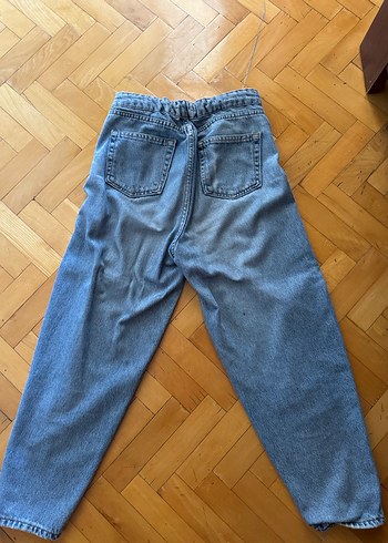 Düğmeli Mavi Mom Jean - Görsel 2