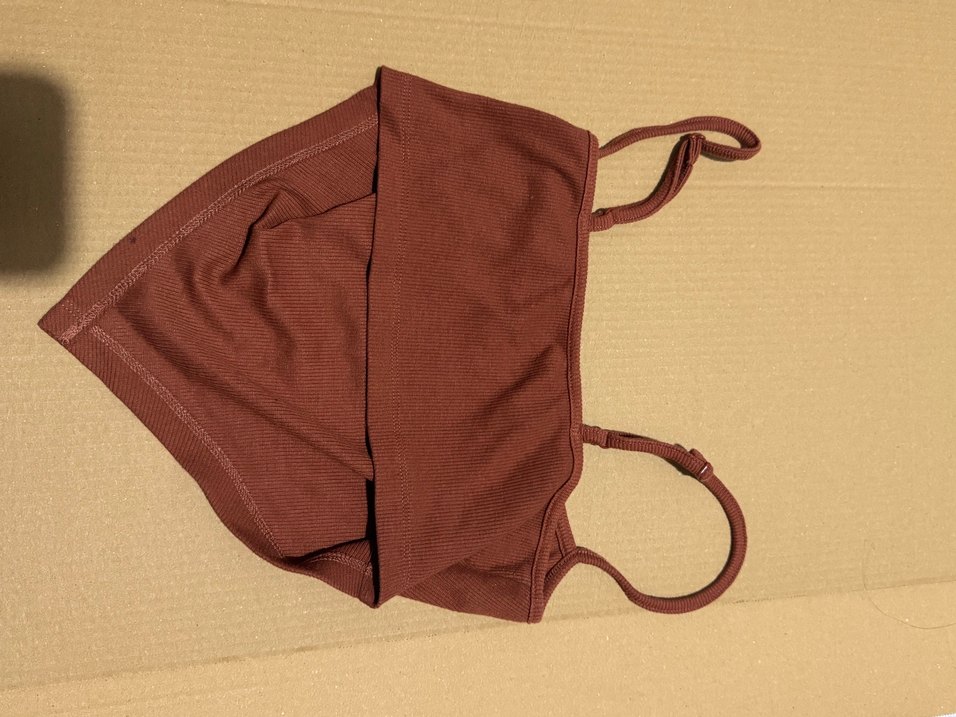 Kadın Kiremit Rengi Crop Top - Görsel 2