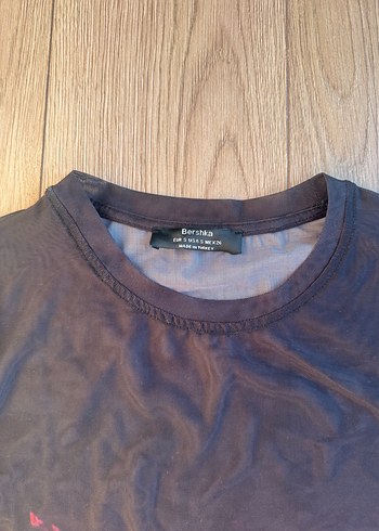 Siyah Alev Baskılı Kısa Kollu Tişört - Görsel 2