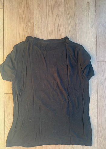 Kız Siyah Baskılı Rock Punk Tişört - Görsel 2