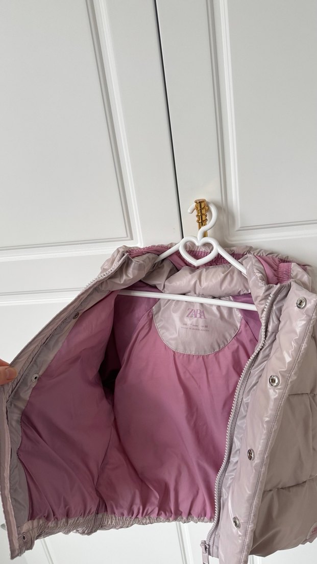 Kapüşonlu Kürklü Kız Çocuk Mont - Görsel 3