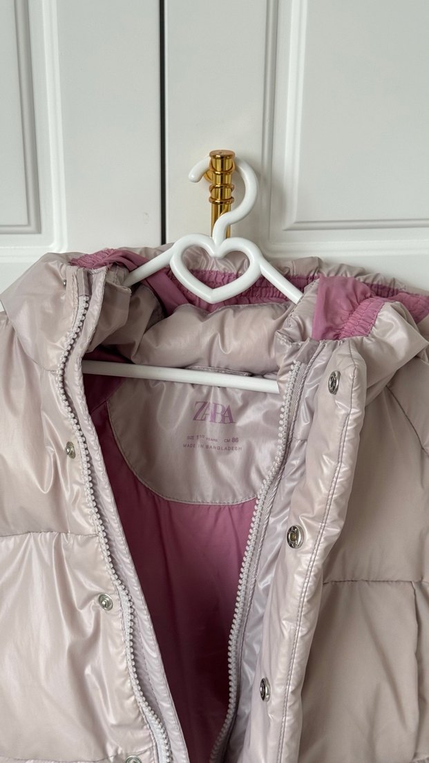 Kapüşonlu Kürklü Kız Çocuk Mont - Görsel 2