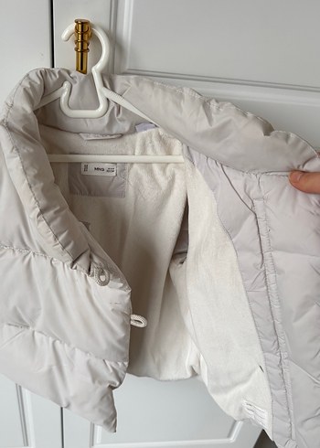 Kız Çocuk Gri Düğmeli Mont - Görsel 4